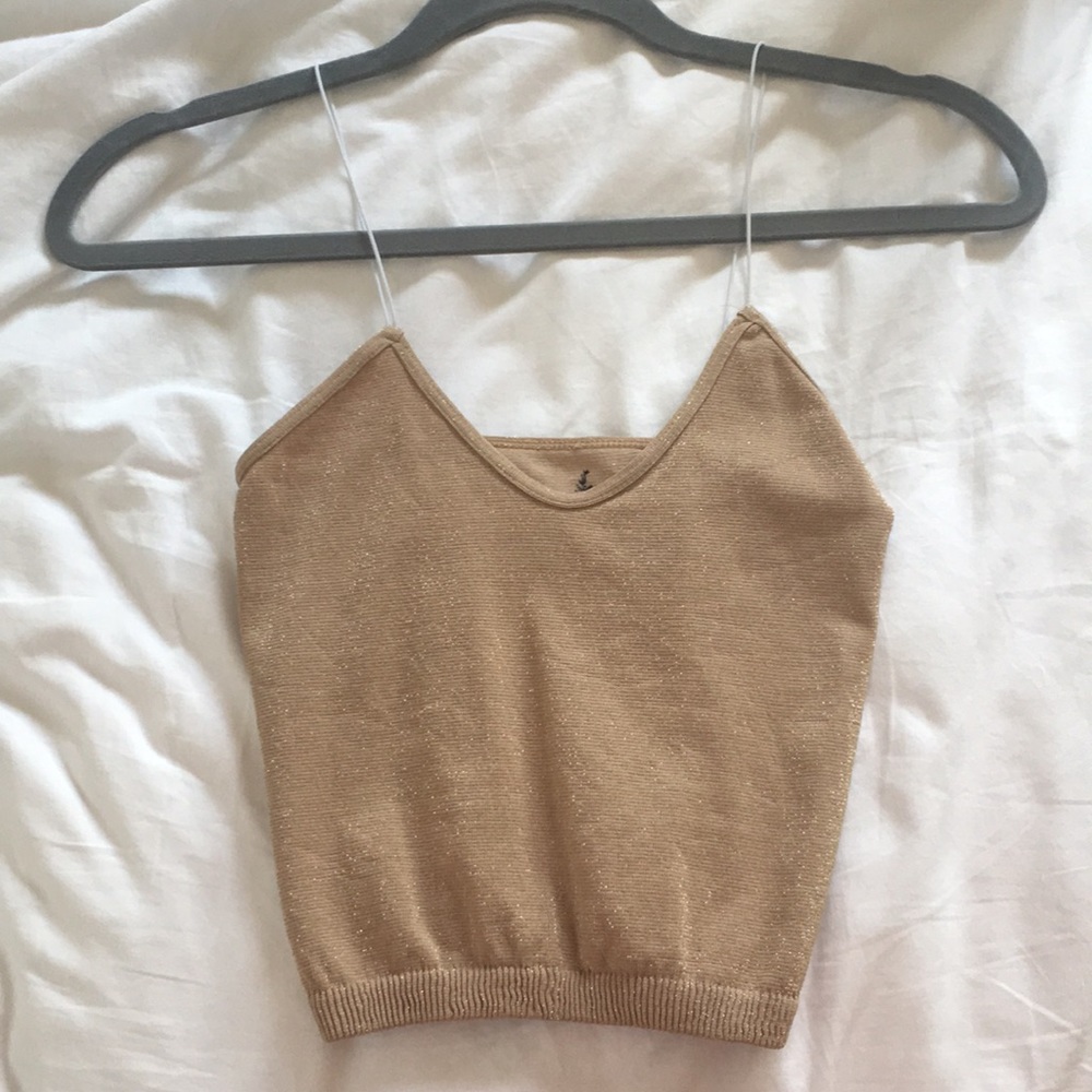 Free People gold tank top
